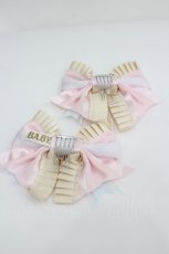 画像2: BABY,THE STARS SHINE BRIGHT / Marie Antoinetteリボンコーム  ピンクＸサックス I-26-05-22-087-BA-AC-SA-ZI (2)