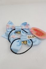 画像2: BABY,THE STARS SHINE BRIGHT / Marie Antoinette petiteリボンゴム  サックス I-26-05-22-095-BA-AC-SA-ZI (2)