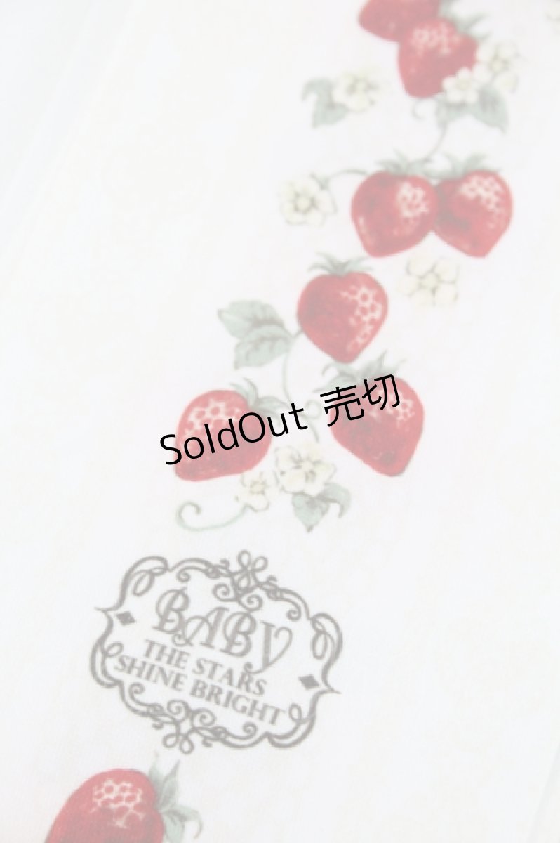 画像3: BABY,THE STARS SHINE BRIGHT / Strawberry’s Heart Drops柄オーバーニーソックス  白 I-26-05-22-110-BA-ZA-SA-ZI (3)