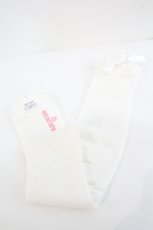 画像2: BABY,THE STARS SHINE BRIGHT / Floral Dropsオーバーニー  白 I-26-05-22-121-BA-ZA-SA-ZI (2)