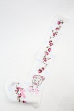 画像1: BABY,THE STARS SHINE BRIGHT / くみゃちゃんの雪の王国柄オーバーニーソックス  サックス I-26-05-22-125-BA-ZA-SA-ZI (1)