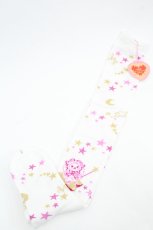 画像2: BABY,THE STARS SHINE BRIGHT / くみゃちゃんのキラキラMilky Way柄オーバーニーソックス  白ＸピンクＸゴールド I-26-05-22-126-BA-ZA-SA-ZI (2)