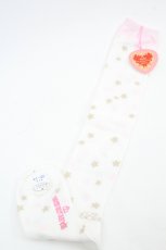 画像1: BABY,THE STARS SHINE BRIGHT / ミルククラウンオーバーニーソックス  白Ｘピンク I-26-05-22-127-BA-ZA-SA-ZI (1)