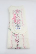 画像2: BABY,THE STARS SHINE BRIGHT / Dreaming Of Little Lover 柄オーバーニーソックス  白 I-26-05-22-133-BA-ZA-SA-ZI (2)