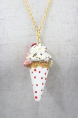 画像2: BABY,THE STARS SHINE BRIGHT / Sweet Ice cream ネックレス  白ＸピンクＸブラウン I-26-05-22-019-BA-AC-SA-ZI (2)