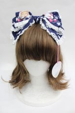 画像1: BABY,THE STARS SHINE BRIGHT / くみゃちゃんの雪の王国柄カチューシャ  紺 I-26-05-22-030-BA-AC-SA-ZI (1)