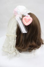 画像2: BABY,THE STARS SHINE BRIGHT / Le Palais du Miroir Julienneカチューシャ  ピンクＸ白Ｘ生成り I-26-05-22-032-BA-AC-SA-ZI (2)