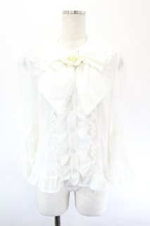 Angelic Pretty / 夢みる舞踏会ブラウス 白 I-26-05-24-021-AP-BL-SA