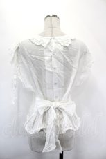 画像3: PINK HOUSE / 縦レースピンタック半袖ブラウス  白 I-26-05-24-031-LO-BL-SA-ZI (3)