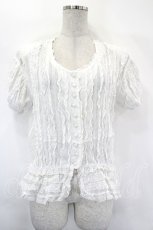 画像1: PINK HOUSE / 縦レースピンタック半袖ブラウス  白 I-26-05-24-032-LO-BL-SA-ZI (1)