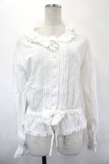 画像1: INGEBORG / ダブルリボンピンタックブラウス  アイボリー I-26-05-24-034-LO-BL-SA-ZI (1)