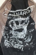 画像3: h.ANARCHY / 後ろドレープドクロプリントパーカー  黒Ｘブラウン I-26-05-24-078-HN-TO-SA-ZI (3)