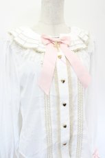 画像3: BABY,THE STARS SHINE BRIGHT / お菓子の魔法ブラウス  白Ｘピンク I-26-05-24-007-BA-BL-SA-ZI (3)