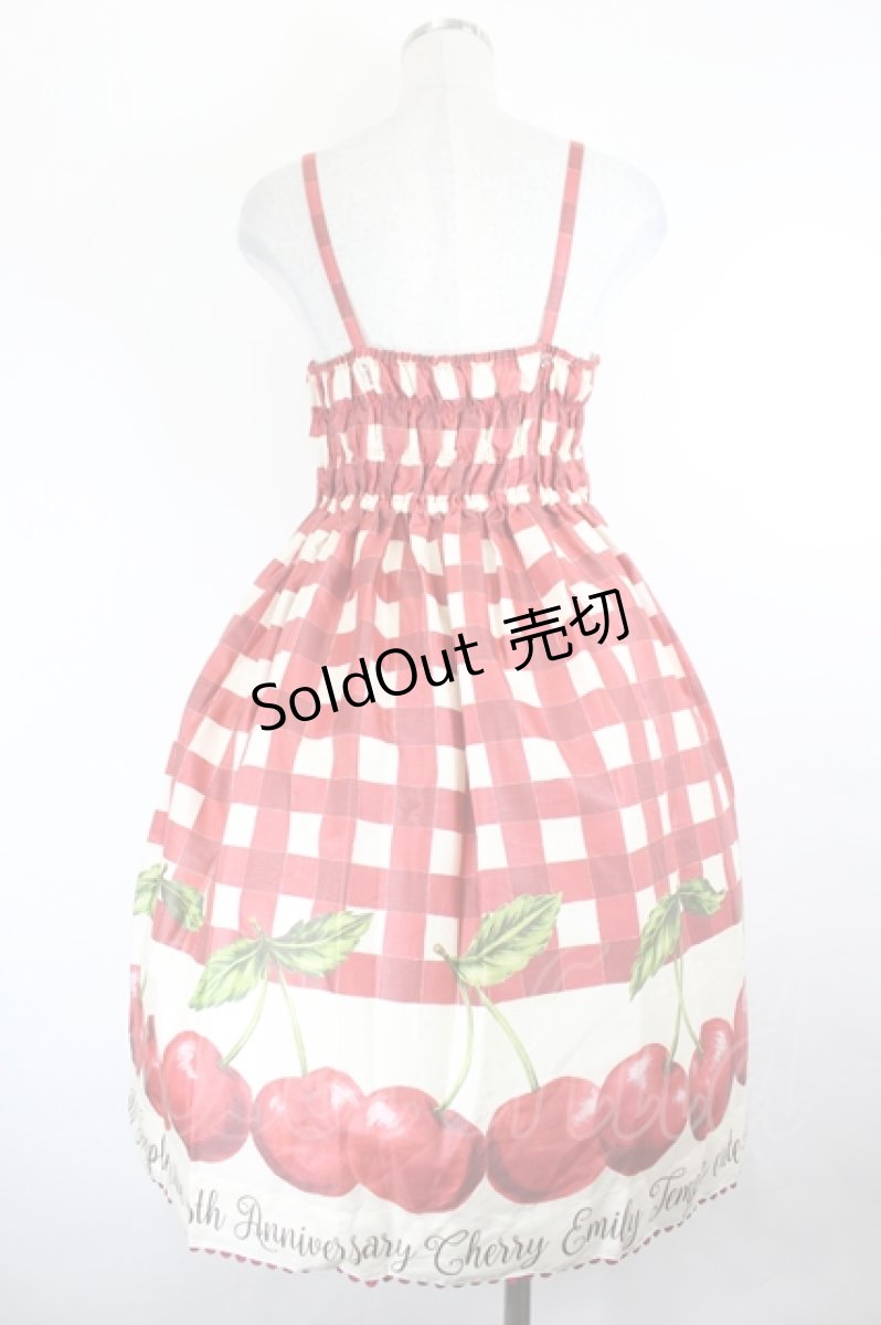 画像2: Emily Temple cute / アニバーサリーチェリーキャミワンピース  赤Ｘ白チェック I-26-05-24-106-ET-OP-SA-ZI (2)