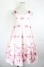 画像1: Emily Temple cute / Crown BUNNYキャミワンピース  ピンク I-26-05-24-107-ET-OP-SA-ZI (1)