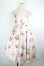 画像1: Emily Temple cute / Flower TEA PARTYキャミソールワンピース  ピンク I-26-05-24-108-ET-OP-SA-ZI (1)