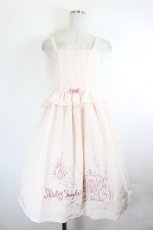 画像1: Shirley Temple / シンデレラ刺繍ジャンパースカート 160CM ピンク I-26-05-24-118-ET-OP-SA-ZI (1)