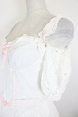 画像3: LACEMADE / 「マシュマロ」コルセットドレス XS 白Ｘピンク I-26-05-24-122-LO-OP-SA-ZI (3)