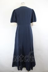 画像2: an another angelus / レース使いフロント開きマーメイドワンピース  ネイビー I-26-05-24-125-CA-OP-SA-ZI (2)
