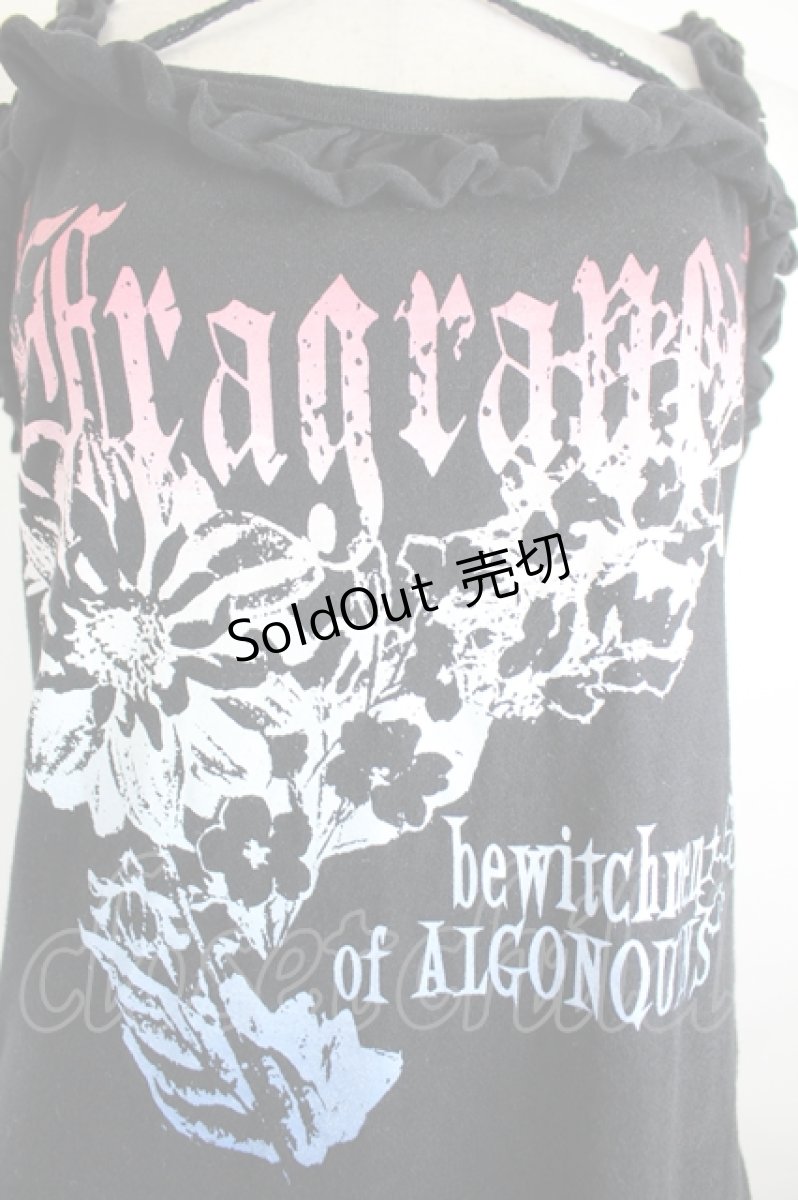 画像3: ALGONQUINS / グラデーションラメフラワープリントキャミワンピース  黒Ｘ赤Ｘ青 I-26-05-24-128-AL-OP-SA-ZI (3)