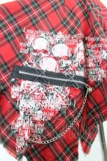 画像5: MAD / ドクロワッペンチェック変形スカート L 赤チェック I-26-05-24-136-PU-SK-SA-ZI (5)