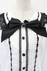 画像4: BABY,THE STARS SHINE BRIGHT / A Little Princess〜ロンドンの空の下〜ブラウス  白Ｘ黒 I-26-05-24-011-BA-BL-SA-ZI (4)