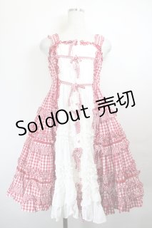 Angelic Pretty / Little Houseジャンパースカート 赤X白チェック I