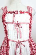 画像3: Angelic Pretty / Little Houseジャンパースカート  赤Ｘ白チェック I-26-05-27-036-AP-OP-SA-ZI (3)