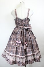 画像2: Angelic Pretty / トリプルハートジャンパースカート  ピンクチェック I-26-05-27-037-AP-OP-SA-ZI (2)