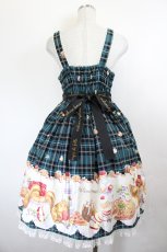 画像2: metamorphose / もりのパティシエリボンジャンパースカート  グリーン I-26-05-27-039-ME-OP-SA-ZI (2)