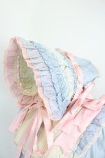 画像4: Antiques Doll / リボンレースワンピースセット S サックスＸピンクＸアイボリー I-26-05-27-054-LO-OP-SA-ZI (4)