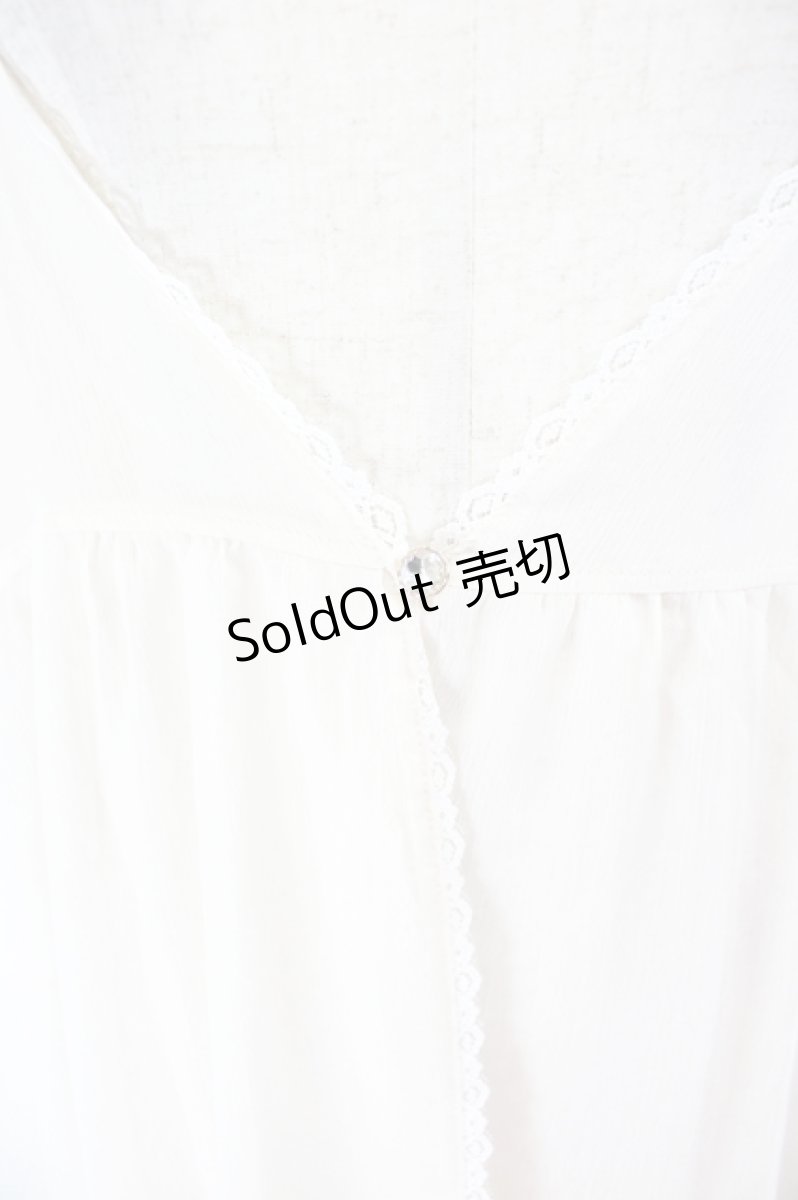 画像2: axes femme / シアー×チュールレースガウン F 白 I-26-05-27-069-AX-TO-SA-ZI (2)