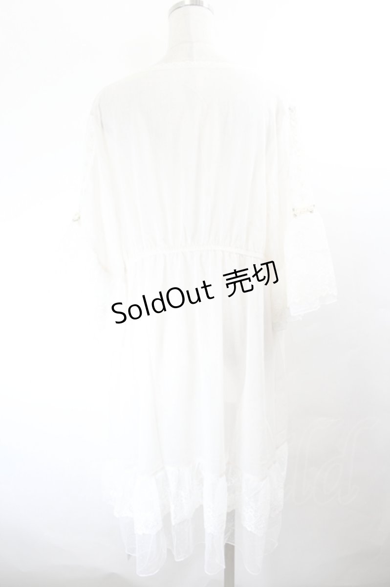 画像4: axes femme / シアー×チュールレースガウン F 白 I-26-05-27-069-AX-TO-SA-ZI (4)