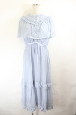 画像1: axes femme / ヴィンテージ風サマードレス F サックス I-26-05-27-074-AX-OP-SA-ZI (1)