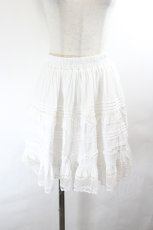 画像1: MOMOKO HOUSE / リボンレーススカート  白 I-26-05-27-078-LO-SK-SA-ZI (1)