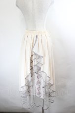 画像3: axes femme POETIQUE / リボン花柄バックフリルスカート M 生成り I-26-05-27-085-AX-SK-SA-ZI (3)