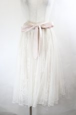 画像1: axes femme POETIQUE / リボン付レース×チュールスカート M ベージュ I-26-05-27-086-AX-SK-SA-ZI (1)