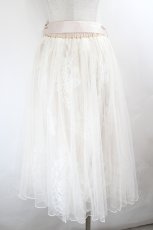 画像3: axes femme POETIQUE / リボン付レース×チュールスカート M ベージュ I-26-05-27-086-AX-SK-SA-ZI (3)