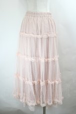画像3: axes femme POETIQUE / チュールティアードロングスカート M ピンク I-26-05-27-087-AX-SK-SA-ZI (3)