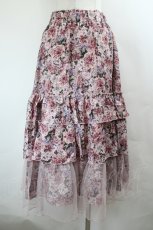 画像3: axes femme / フルールPTティアードスカート F ピンク I-26-05-27-088-AX-SK-SA-ZI (3)