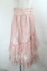 画像1: axes femme / ボリュームフリルレーススカート F ピンク I-26-05-27-089-AX-SK-SA-ZI (1)