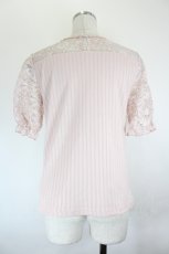 画像2: axes femme / チョーカー風ビスチェ切替プルオーバー M 淡ピンク I-26-05-27-010-AX-TO-SA-ZI (2)