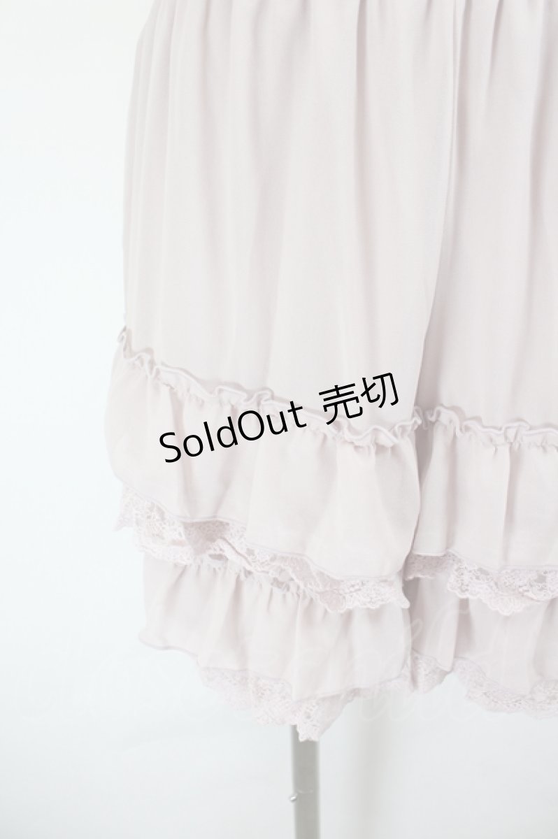 画像2: axes femme POETIQUE / レースフリルペチパンツ M 淡ピンク I-26-05-27-095-AX-PA-SA-ZI (2)