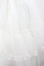 画像2: metamorphose / 【プラスサイズ】オーガンジーミディアムフリルパニエ  白 I-26-05-27-099-ME-SK-SA-ZI (2)