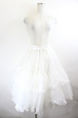 画像1: metamorphose / 【プラスサイズ】オーガンジーミディアムフリルパニエ  白 I-26-05-27-100-ME-SK-SA-ZI (1)