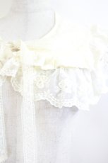 画像2: axes femme / レースフリルラウンド付け襟  生成り I-26-05-27-108-AX-ZA-SA-ZI (2)