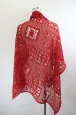 画像3: PINK HOUSE / パッチワークニットストール  赤 I-26-05-27-110-LO-ZA-SA-ZI (3)