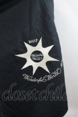 画像2: WONDERFUL WORLD / 刺繍大判ストール  黒Ｘ白 I-26-05-27-111-LO-ZA-SA-ZI (2)