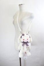 画像2: BABY,THE STARS SHINE BRIGHT / うさくみゃちゃんポシェット  白Ｘピンク黒チェック I-26-05-27-125-BA-BG-SA-ZI (2)
