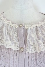 画像3: axes femme / フリルレースニットカーディガン F ピンク I-26-05-27-013-AX-TO-SA-ZI (3)